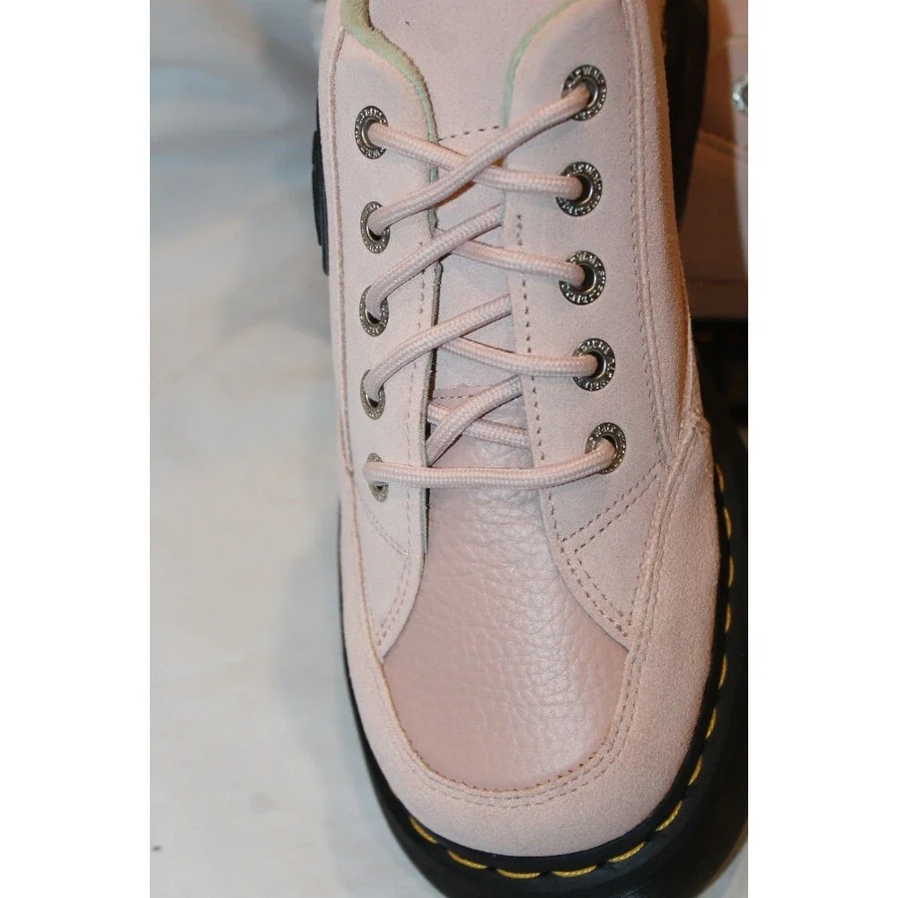 Dr. Martens Women's Buzz 5I Leather Platform Sneakers Powder Pink NEW‎ UK 7 US